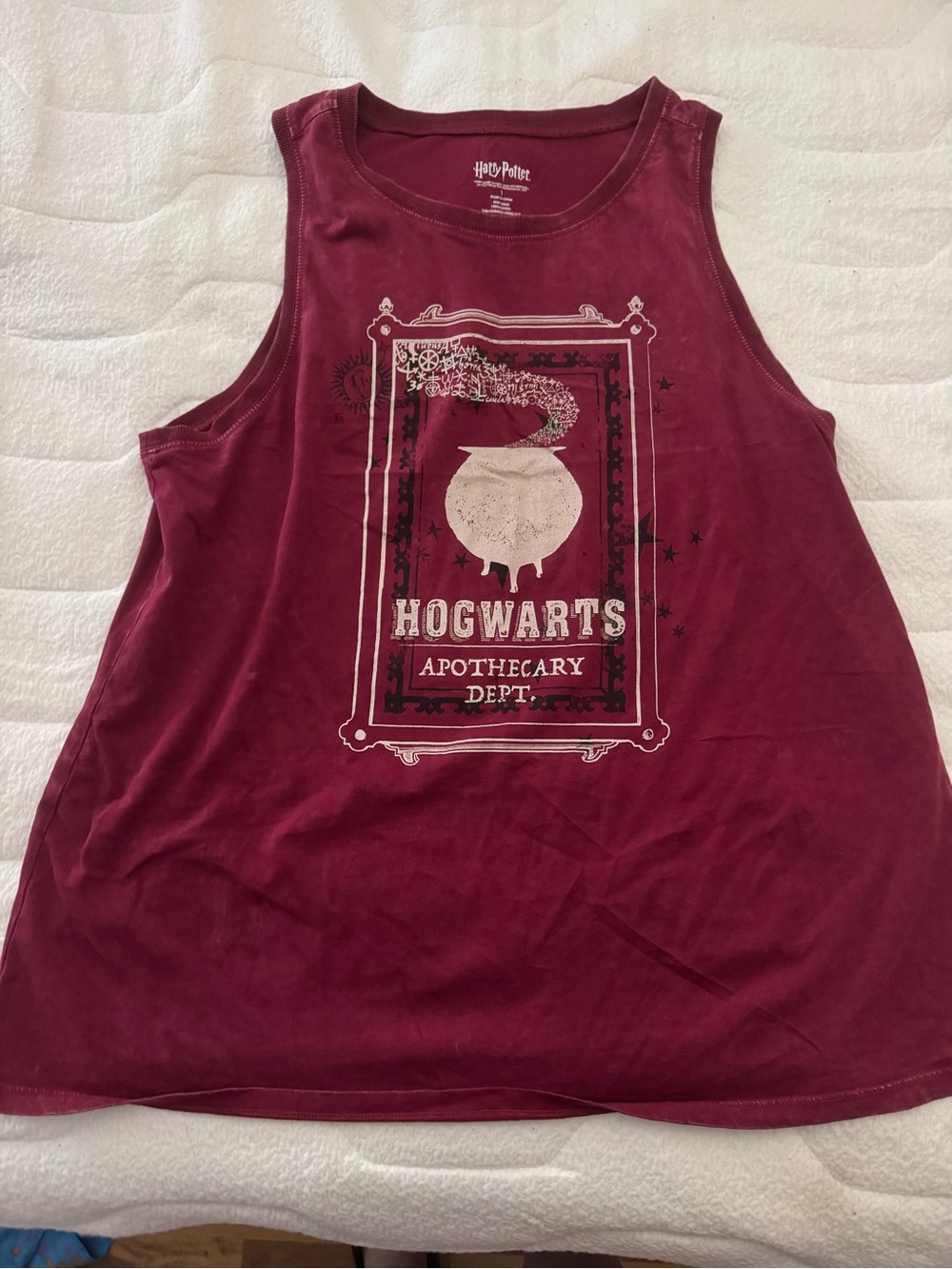 Torrid Harry Potter Hogwarts Apothecary Dept. Maroon Graphic Tank size 1